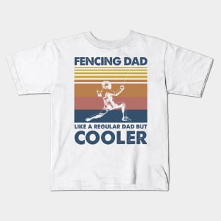 Fencing Dad Vintage Gift Father's Day Kids T-Shirt